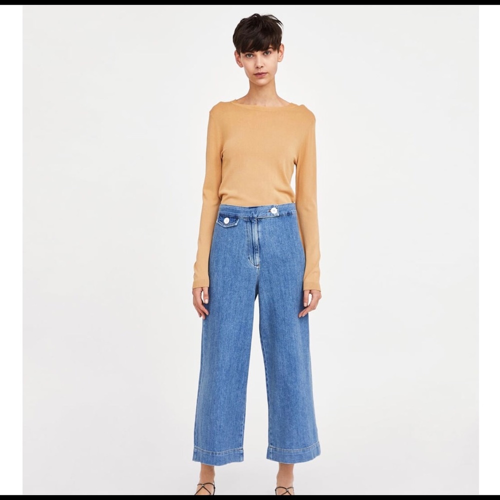 Crop high waist jeans